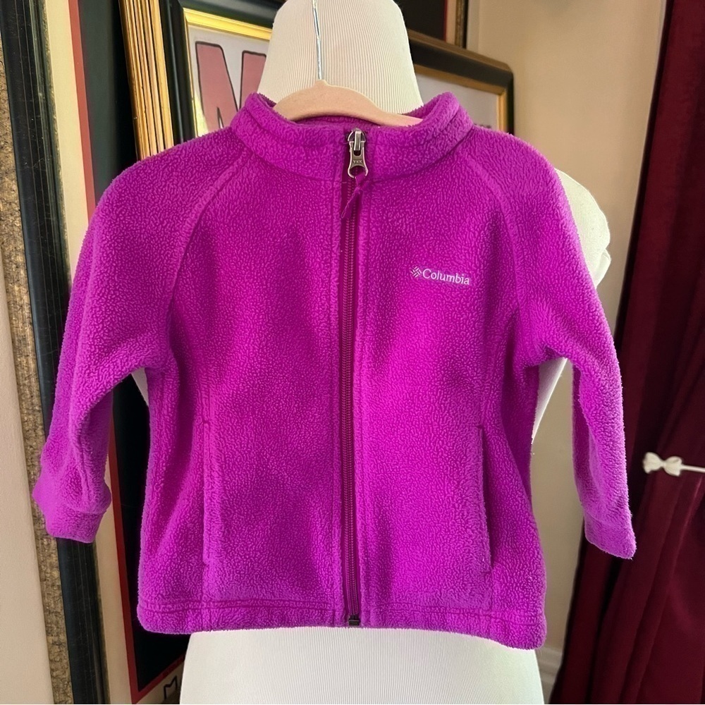 Columbia:Outdoor Solid Purple Hued Fleece Zip Up Jacket Size 12M Unisex